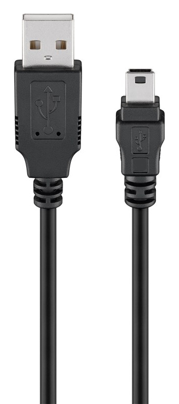 GOOBAY καλώδιο USB σε USB Mini 50768, copper, 480Mbps, 5V, 3m, μαύρο 50768