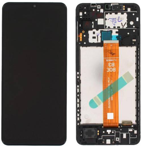 Samsung A127F Galaxy Nacho A12 - LCD Touch Black with Frame OEM