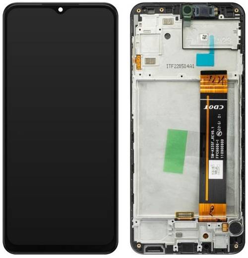 Samsung A235F Galaxy A23 4G - LCD Touch Black with Frame Original GH82-28563A/28657A Service Pack