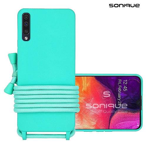 Θήκη Σιλικόνης με Κορδόνι CarryHang Sonique Samsung Galaxy A50 / Galaxy A50S / Galaxy A30S Γαλάζιο