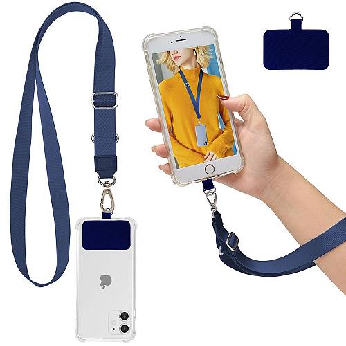 Strap Λαιμού Sonique Lanyard για Κινητά Μπλε Σκούρο