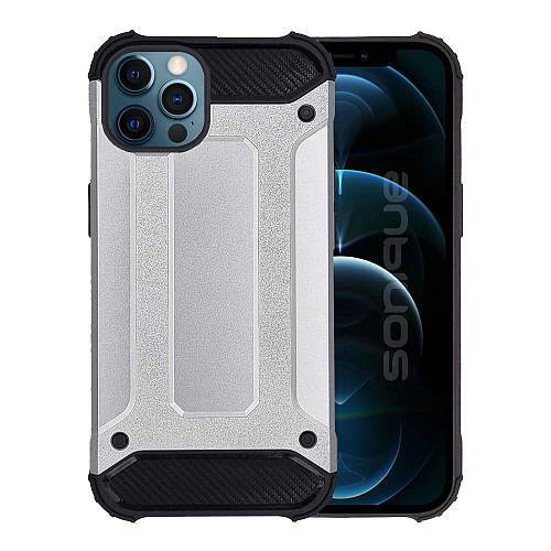 Θήκη Heavy Armor Sonique Apple iPhone 12 / iPhone 12 Pro Ασημί