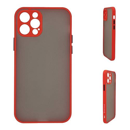 Θήκη Σιλικόνης Color Button Bumper Sonique Apple iPhone 12 Pro Max Κόκκινο