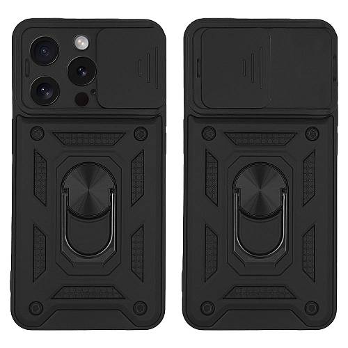 Θήκη Ring Armor CamPro Sonique για Apple iPhone 15 Pro Μαύρο