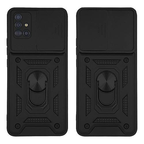 Θήκη Ring Armor CamPro Sonique για Samsung Galaxy A51 Μαύρο