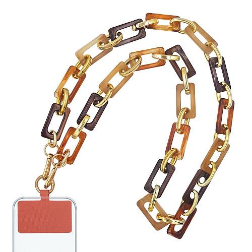 Κολιέ Λουράκι Sonique Elegant Ακρυλικό 115cm για Κινητό Καφέ