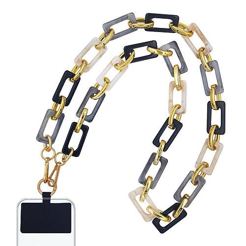 Κολιέ Λουράκι Sonique Elegant Ακρυλικό 115cm για Κινητό Μαύρο