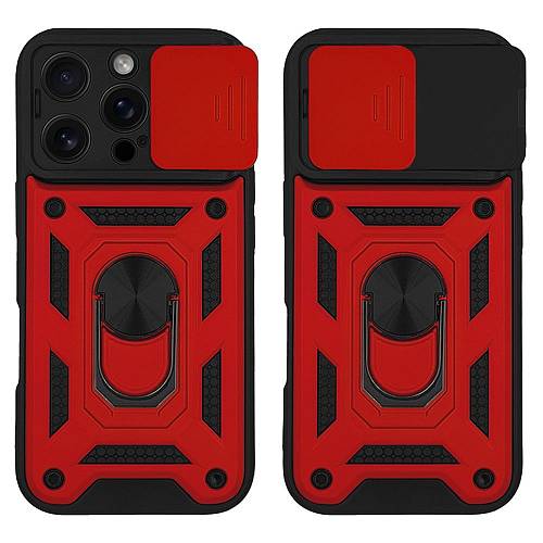 Θήκη Ring Armor CamPro Sonique για Apple iPhone 16 Pro Κόκκινο