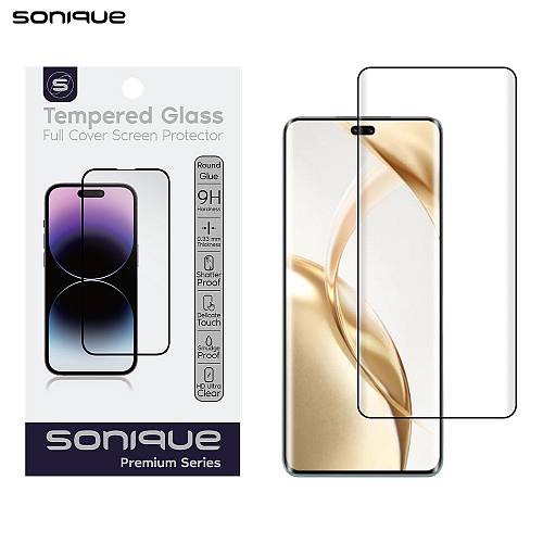 Curvy Glass Sonique Premium Series HD Full Cover 9H Honor 200 Pro 5G Μαύρο