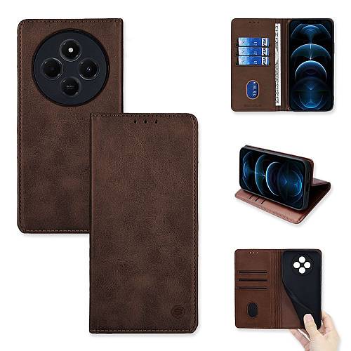 Θήκη Πορτοφόλι Vintage Magnet Wallet Sonique Xiaomi Redmi 14C 4G / Poco C75 4G / Redmi A4 5G Καφέ