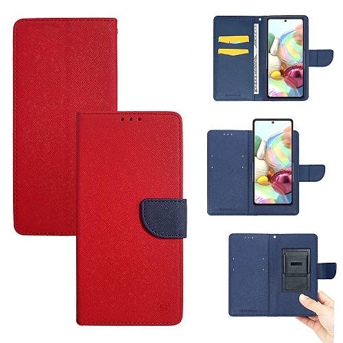 Θήκη Universal Sonique Trend Wallet με Clip έως 6,7" (175mm x 80mm x8mm) Κόκκινο/Σκούρο Μπλε