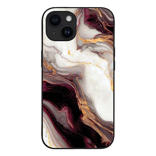 Θήκη Sonique Marble Series για Apple iPhone 14 Μπορντώ