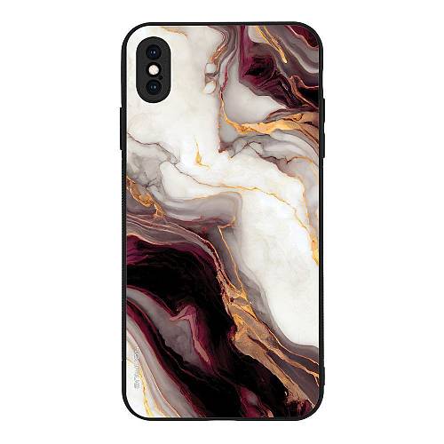 Θήκη Sonique Marble Series για Apple iPhone XS MAX Μπορντώ