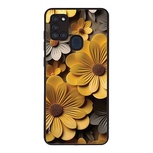 Θήκη Sonique 3D Flower Series για Samsung Galaxy A21s Κίτρινο