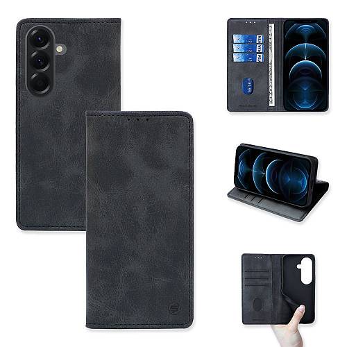 Θήκη Πορτοφόλι Vintage Magnet Wallet Sonique Samsung Galaxy A56 5G Μαύρο