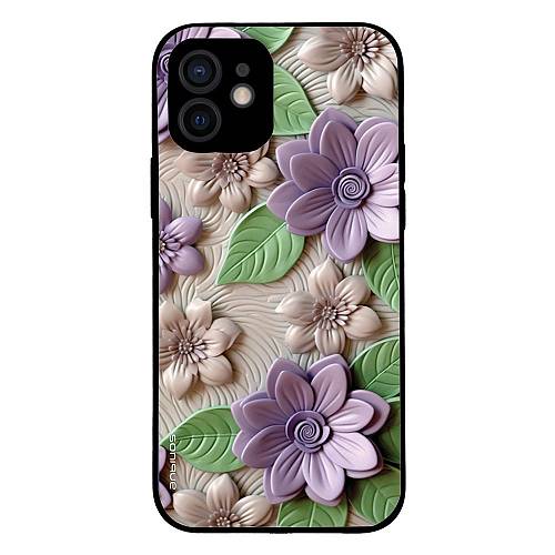 Θήκη Sonique 3D Flower Series για Apple iPhone 12 Βιολετί
