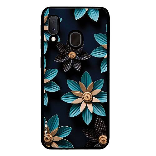 Θήκη Sonique 3D Flower Series για Samsung Galaxy A20e Γαλάζιο