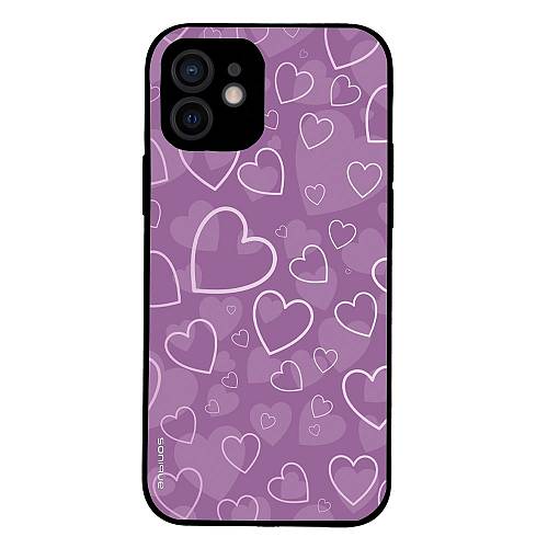 Θήκη Sonique Heart Series για Apple iPhone 12 Βιολετί