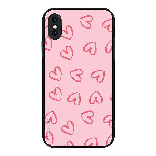 Θήκη Sonique Heart Series για Apple iPhone X / iPhone XS Ροζ