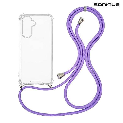 Θήκη Σιλικόνης με Κορδόνι Sonique Armor Clear Samsung Galaxy A56 5G Λιλά