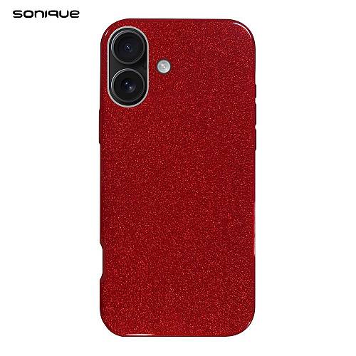 Θήκη Σιλικόνης Sonique Shiny Apple iPhone 16 Κόκκινο