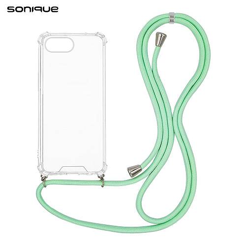 Θήκη Σιλικόνης με Κορδόνι Sonique Armor Clear Apple iPhone 16e Βεραμάν