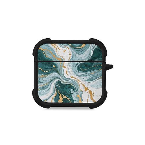 Θήκη Σιλικόνης Sonique Marble Series για AirPods 4 Πράσινο 01