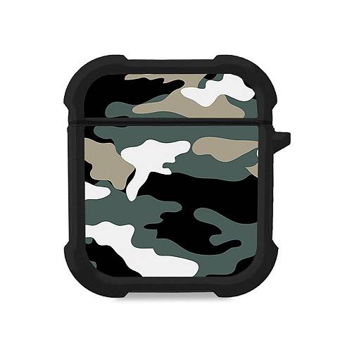 Θήκη Σιλικόνης Sonique Camouflage Army Series για AirPods 1/2 Χακί