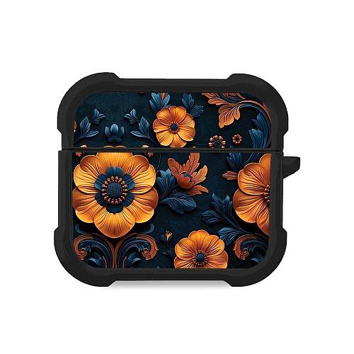 Θήκη Σιλικόνης Sonique 3D Flower Series για AirPods 3 Πορτοκαλί 01