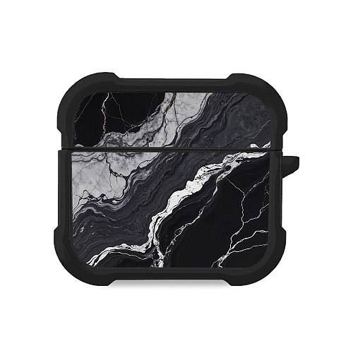 Θήκη Σιλικόνης Sonique Marble Series για AirPods 3 Μαύρο 02
