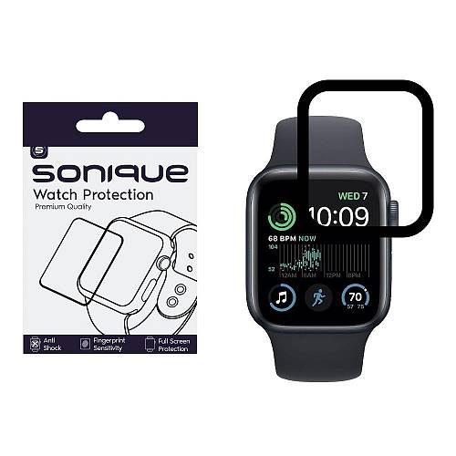 Watch Protection Sonique FlexGlass 7H Full Cover Apple Watch 4/5/6/SE/SE 22 44mm Μαύρο