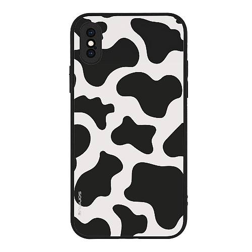 Θήκη Sonique Animal Print Series για Apple iPhone X / iPhone XS Cow 01