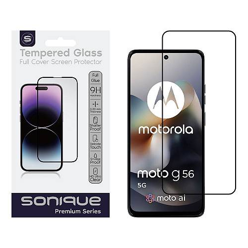 Hardy Glass Sonique Premium Series HD Full Cover 9H Motorola Moto G56 5G Μαύρο