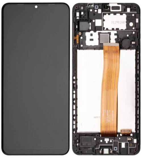 Samsung A125F Galaxy A12 - LCD Touch Black with Frame OEM