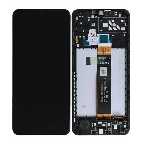 Samsung A047F Galaxy A04s - LCD Touch Black with Frame TM FLEX Original GH82-29805A/29806A Service Pack