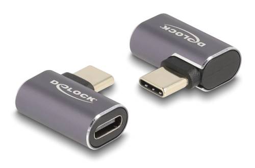 DELOCK αντάπτορας USB-C 60047, αρσενικό σε θηλυκό, 100W, 40Gbps, γκρι 60047
