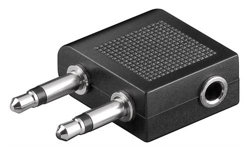 GOOBAY αντάπτορας 2x 3.5mm 2-pin σε 3.5 mm 3-pin 61004, μαύρο 61004GB-1