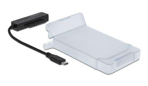 DELOCK αντάπτορας USB-C σε SATA 64084 με θήκη για 2.5" HDD/SSD, 6Gbps 64084