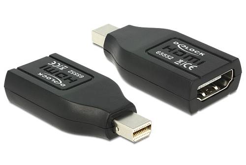 DELOCK αντάπτορας mini DisplayPort σε HDMI 65552, 1080p, μαύρος 65552