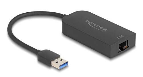DELOCK αντάπτορας δικτύου 66045, USB, 2.5Gbps Ethernet, μαύρος 66045