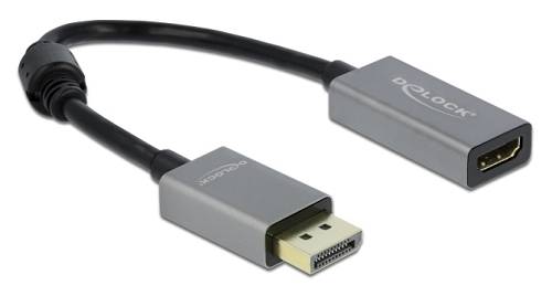 DELOCK αντάπτορας DisplayPort 1.4 σε HDMI 66436, 4K/60Hz, active, γκρι 66436