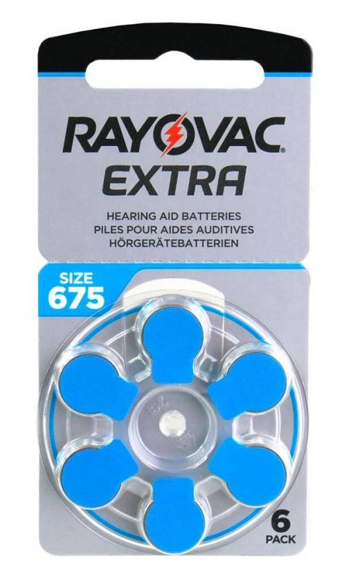 RAYOVAC μπαταρίες ακουστικών βαρηκοΐας 675MF, mercury free, 1,45V, 6τμχ 675MF