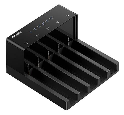 ORICO docking station για 2.5" ή 3.5" SATA HDD/SSD 6558US3-C, 5 θέσεων, 5Gbps, clone function, μαύρο 6936761811088