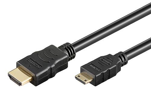 GOOBAY καλώδιο mini HDMI σε HDMI 74082 με Ethernet, 4K/60Hz, 18 Gbps, 1.5m, μαύρο 74082