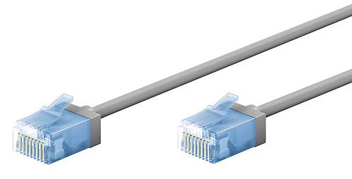 GOOBAY καλώδιο δικτύου 74221, CAT 6A U/UTP, ultra slim, copper, 500MHz, 0.5m, γκρι 74221