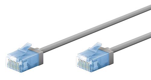 GOOBAY καλώδιο δικτύου 74227, CAT 6A U/UTP, ultra slim, copper, 500MHz, 10m, γκρι 74227