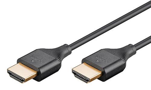 GOOBAY καλώδιο HDMI 75292 με Ethernet, slim, 4K/60Hz, 18 Gbps, 0.5m, μαύρο 75292
