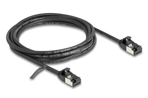 DELOCK καλώδιο δικτύου 80184, CAT 8.1 U/FTP, 40Gbps, εύκαμπτο, 2m, μαύρο 80184
