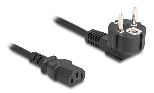 DELOCK καλώδιο τροφοδοσίας 81298, 3x 1.00mm², 1m, μαύρο 81298