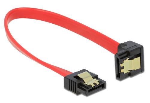 DELOCK καλώδιο SATA 83977, γωνιακό, 6Gb/s, 20cm, κόκκινο 83977